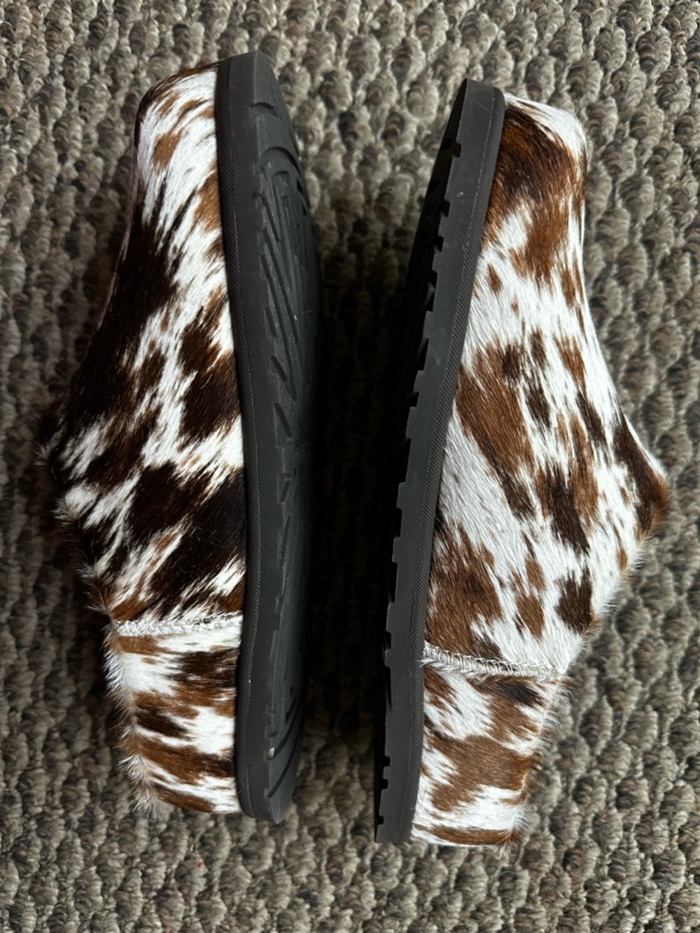 UGG Brown & White Cowprint Slip-On Clog - Picture 2 of 4